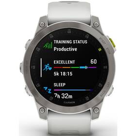 Inteligentné hodinky Garmin epix (Gen 2) Sapphire - Titan/White Silicone Band (010-02582-21)