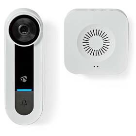 Videozvonček Nedis SmartLife Wi-Fi s kamerou (WIFICDP40CWT) biely