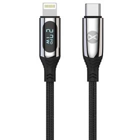 Kábel Forever USB-C/Lightning, s LCD, 27 W, 1 m (GSM171011) čierny