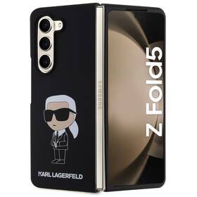 Kryt na mobil Karl Lagerfeld Liquid Silicone Ikonik NFT na Samsung Galaxy Z Fold 5 (KLHCZFD5SNIKBCK) čierny
