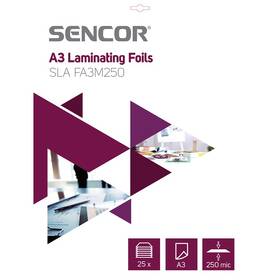 Laminovacie fólie Sencor SLA FA3M250 A3, 250mic, 25ks (45011728)
