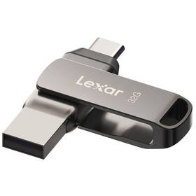 USB flashdisk Lexar JumpDrive D400 Dual, 32GB (LJDD400032G-BNQNG) sivý