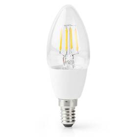 Inteligentná žiarovka Nedis sviečka, Wi-Fi, 5W, 400lm, E14, teplá biela (WIFILF10WTC37)