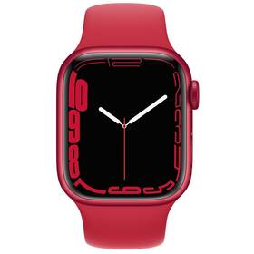 Inteligentné hodinky Apple Watch Series 7 GPS, 41mm púzdro z hliníka (PRODUCT)RED - (PRODUCT)RED športový remienok (MKN23VR/A)