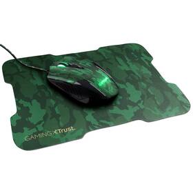 Myš Trust GXT 781 Rixa Camo Gaming & Mouse Pad (23611) čierna/zelená
