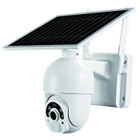 IP kamera IMMAX NEO LITE SMART Security SUN 4G, solárne, IP65, HD, PIR čidlo, micro USB, outdoor, TUYA (07738L) biela