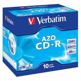 Disk Verbatim Crystal CD-R DLP 700MB/80min, 52x, jewel box, 10ks (43327)