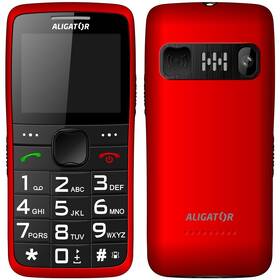 Mobilný telefón Aligator A675 Senior (A675RD) červený - zánovný - 24 mesiacov záruka