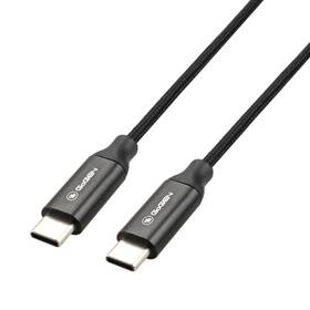 Kábel GoGEN USB-C / USB-C, 1m, opletený, 100W (USBCC100MM02) čierny