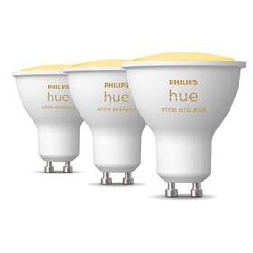 Inteligentná žiarovka Philips Hue Bluetooth, 4,3W, GU10, White Ambiance, 3ks (8719514342804)