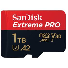 Pamäťová karta SanDisk Micro SDXC Extreme Pro 1TB UHS-I U3 (200R/140W) + adaptér (SDSQXCD-1T00-GN6MA)