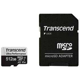 Pamäťová karta Transcend MicroSDXC Ultra Performance 512GB UHS-I U3 (160R/125W) + adaptér (TS512GUSD340S)