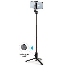 Selfie tyč FIXED Snap s tripodom a bezdrôtovou spúšťou, 1/4" závit (FIXSS-SN-BK) čierna
