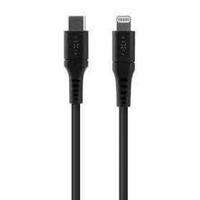 Kábel FIXED Liquid silicone USB-C/Lightning s podporou PD, MFi, 1,2m (FIXDLS-CL12-BK) čierny