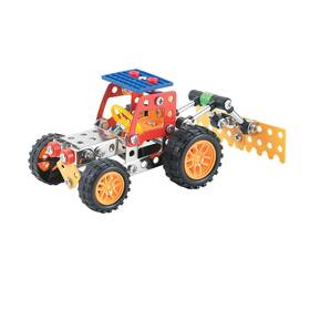 Stavebnica MaDe Malý mechanik 08337 traktor s příslušenstvím 4 v 1