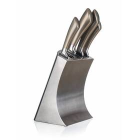 Sada kuchynských nožov BANQUET Metallic Platinum, 5 ks, nerezový stojan
