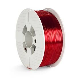 Tlačová struna (filament) Verbatim PET-G 1,75 mm pre 3D tlačiareň, 1kg, transparentný (55054) červená