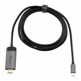 Kábel Verbatim USB-C/HDMI 4K, 1,5m (49144) čierny