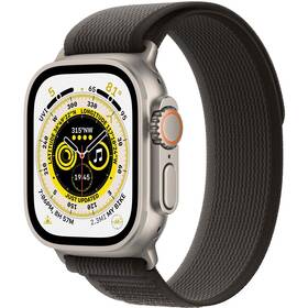 Inteligentné hodinky Apple Watch Ultra GPS + Cellular, 49mm titánové puzdro - čierno-šedý trailový ťah - S/M (MQFW3CS/A)