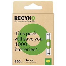 Batéria nabíjacia GP ReCyko 850 AAA (HR03), 4 ks (B25184)