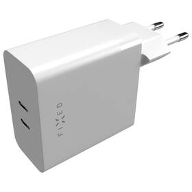 Nabíjačka do siete FIXED 2x USB-C, podpora PD, 65W (FIXC65-2C-WH) biela
