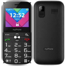 Mobilný telefón myPhone Halo C Senior s nabíjecím stojánkem (TELMYSHALOCBK) čierny
