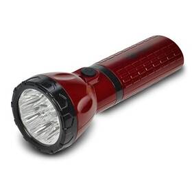 Lampáš Solight nabíjecí, 9x LED, červeno/černá (WN10) čierna farba/červená farba