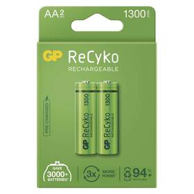 Batéria nabíjacia GP ReCyko, HR06, AA, 1300mAh, NiMH, krabička 2ks (B2123)