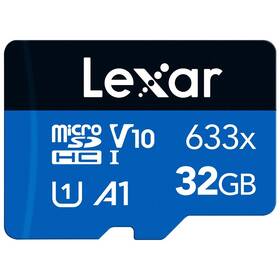 Pamäťová karta Lexar 633x microSDHC 32GB UHS-I, (100R/20W) C10 A1 V10 U1 (LMS0633032G-BNNNG)