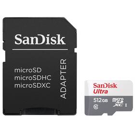 SanDisk Micro SDXC Ultra Android 512GB UHS-I U1 (100W/20W) + adapter