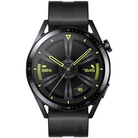 Inteligentné hodinky Huawei Watch GT 3 46mm (Active) - Black + Black Fluoroelastomer Strap (55026956)