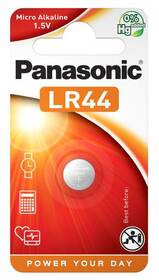 Batéria alkalická Panasonic LR44, blister 1ks (LR-44EL/1B)