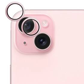 Tvrdené sklo Epico Aluminium Lens Protector na Apple iPhone 15/15 Plus (81112152300001) ružové