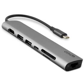 USB Hub Epico USB-C Multimedia 3 (9915112100040) sivý