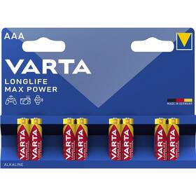 Batéria alkalická Varta Longlife Max Power AAA, LR03, blister 8ks (4703101418)