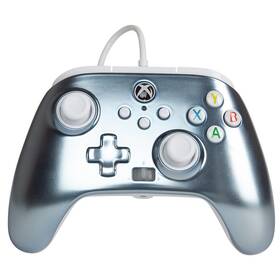 Gamepad PowerA Enhanced Wired pre Xbox Series X|S - Metallic Ice (1516986-02)
