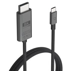 Kábel Linq byELEMENTS USB-C/Display Port, 8K/60Hz PRO, 2m (LQ48024) čierny