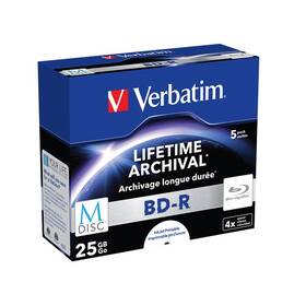 Disk Verbatim Printable BD-R M-Disc 25GB, 4x, jewel box, 5ks (43823)