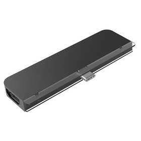 USB Hub HyperDrive pre iPad Pre USB-C/HDMI, USB-C, USB 3.0, SD, Micro SD, 3,5 mm jack (HY-HD319B-Gray) sivý