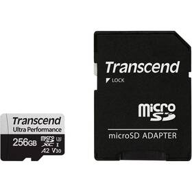 Pamäťová karta Transcend 340S microSDXC 256GB UHS-I U3 V30 A2 (160R/125W) + adapter (TS256GUSD340S)