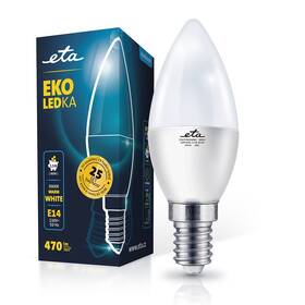 LED žiarovka ETA EKO LEDka svíčka 5,5W, E14, teplá bílá (ETAC37W55WW01)