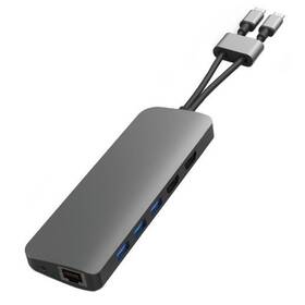 USB Hub HyperDrive VIPER 10 ve 2 USB-C Hub (HY-HD392-GRAY) sivý