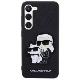 Kryt na mobil Karl Lagerfeld Saffiano Karl and Choupette NFT na Samsung Galaxy S23 (KLHCS23SSANKCPK) čierny
