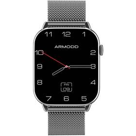 Inteligentné hodinky ARMODD Prime - černé s kovovým řemínkem + silikonový řemínek (9106)
