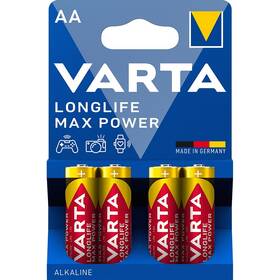 Batéria alkalická Varta Longlife Max Power AA, LR06, blister 4ks (4706101404)