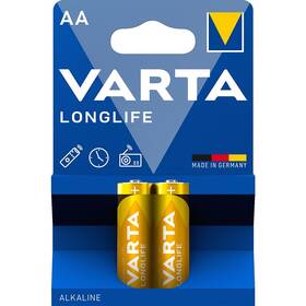 Batéria alkalická Varta Longlife AA, LR06, blister 2ks (4106101412)