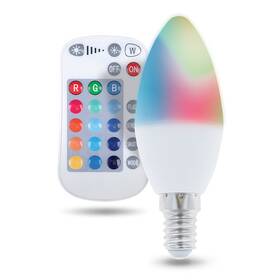 LED žiarovka Forever sviečka, E14 RGB 5W s diaľkovým ovládaním (RTV003565)