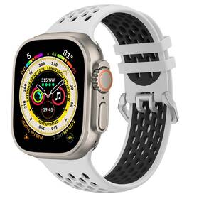 Remienok CubeNest Silicone Sport na Apple Watch 42/44/45/Ultra 49 mm (B01R3L01) čierny/biely