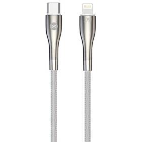 Kábel Forever Sleek USB-C/Lightning, 27 W, 1 m (GSM171008) biely