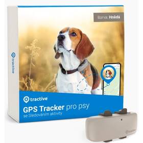 GPS lokátor Tractive DOG 4 LTE – sledování polohy a aktivity pro psy (TRNJA4) hnedý